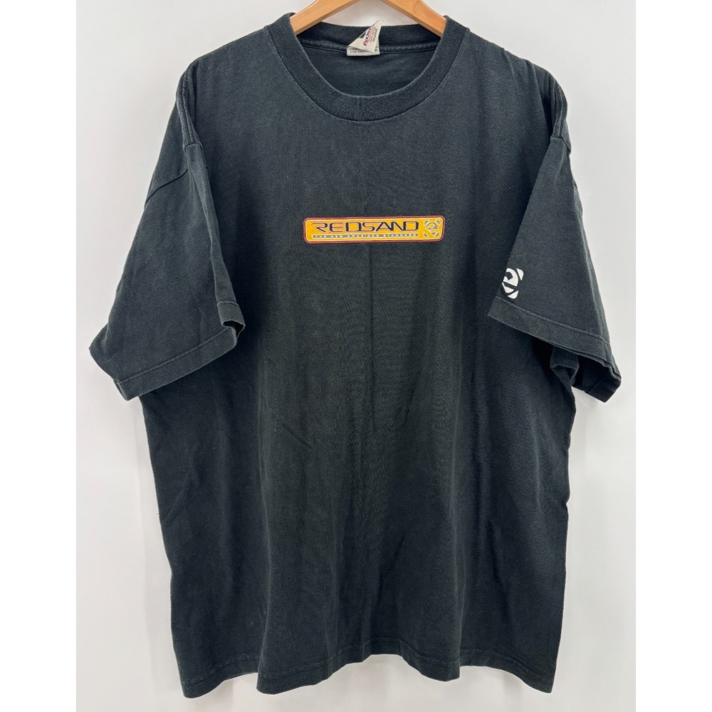 Redsand Surf Mens‎ 2XL Black Cotton Skate Graphic T-Shirt Vintage 90s USA Made